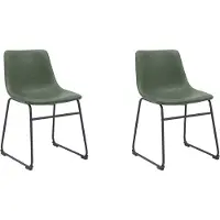 Label51 Eetkamerstoel Risto - Hunter - Kunstleder - Zwart Metalen Frame