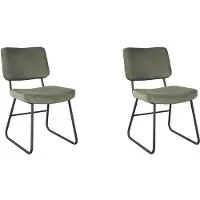 Label51 Noah eetkamerstoel ribcord forest - set van 2 stoelen