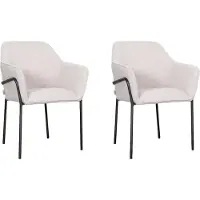 Label51 - Eetkamerstoel Dexter - Beige - 62x66x85cm - Set van 2