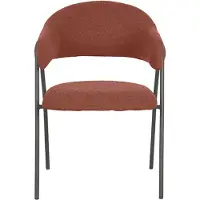 Label51 Eetkamerstoel Lowen - Terra - Boucle - Zwart Metalen Frame