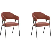 Label51 Eetkamerstoel Lowen - Terra - Boucle - Zwart Metalen Frame