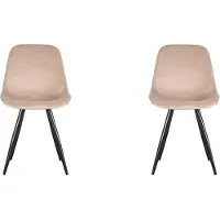Label51 - Eetkamerstoel Capri - Zand - 56x46x88cm - Set van 2