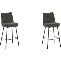 Label51 - Barstoel Lennon - Groen - 55x46x107cm - Set van 2