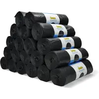 123schoon Aanbieding: 20x Vuilniszakken 60 liter | Trekband | 20 stuks | LDPE | Grijs |