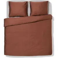 HEMA Dekbedovertrek 200x200/220cm Hotel Katoen Satijn Bruin (bruin)
