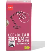 HEMA Led Kogel Clear E27 1.5W 250lm