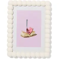 HEMA Fotokader 15x20cm Hout Bolletjes (wit)