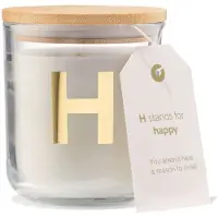 HEMA Kaars in glas Ø8x10cm letter H