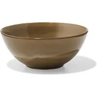 HEMA Kom Ø16.5cm Monaco aardewerk donkerbruin (donkerbruin)