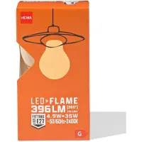 HEMA Led Peer Smd Flame E27 4.9W 396lm