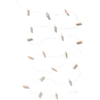 HEMA Lichtsnoer 3.25m Met 20 Lampjes En 19 Clipjes Glitter