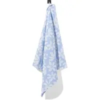 HEMA Theedoek 65x65cm Katoen Bloemen (felblauw)