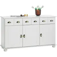 Idimex Sideboard COLMAR 135 cm van massief hout - Wit