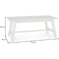 Idimex Salontafel LUZERNA van massief hout - Wit