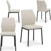 Idimex Eetkamerstoelen VANORA, set van 4 – beige