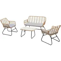 Idimex Tuinset RIVIERA - Zwart/bruin