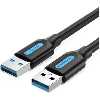 Vention CONBH, 2 meter, USB A naar USB A, USB 3.2 Gen 1 (3.1 Gen 1), 5 Gbit/s, zwart