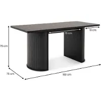 Idimex Eettafel GUARDA 160 x 75 cm – Zwart