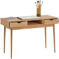 Idimex STEFANO bureau met 2 laden & legplank bruin - Bureau gemaakt van massief hout. Duurzaam materiaal & weinig vervuilende lak gebruikt - Hoofdbeeld Sfeerbeeld