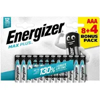 Energizer Alkaline Batterijen Max Plus AAA LR03 1200 mAh 1,5 V Pak van 12