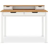 Idimex Bureau RAUL met 4 lades van massief hout – eiken / wit