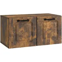 vidaXL Wandmontage TV-kast Gerookt eiken 59,5 x 31 x 30 cm