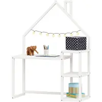 Idimex Kinderbureau NIVIA met opbergvakken – Wit