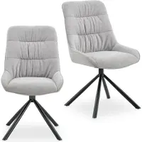 Idimex Eetkamerstoelen LIBRA, set van 2, draaibaar – grijs