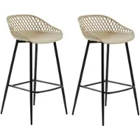 Idimex Barkrukken IREK, set van 2, van kunststof - beige