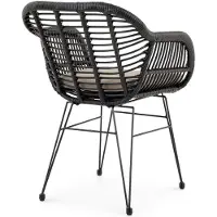 Idimex Tuinstoel PARAMO van polyrotan – zwart/beige
