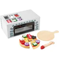 Small Foot Design - Houten Speeleten Pizza-oven Set, 25dlg.