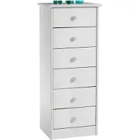 Idimex Commode RONDO met 6 lades, wit gelakt