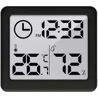 Greenblue - Weerstation - Digitale Thermometer / hygrometer met klokfunctie - Zwart
