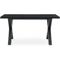 Idimex Eettafel OSIMO 160 x 80 cm – Zwart