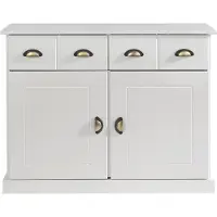 Idimex Commode PARIS 90 cm van massief hout - Wit