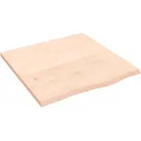 vidaXL Wastafelblad 60x60x2 cm onbehandeld massief hout