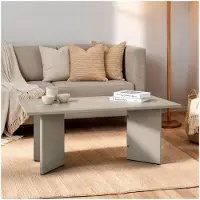 Idimex MESA massief houten salontafel 110 x 45 x 60 cm grijs - minimalistische houten sofatafel, woonkamertafel met schuine poten - belangrijkste afbeelding