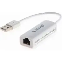 Savio CL-24 cable gender changer USB RJ-45 Weiß