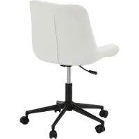 Idimex Draaistoel TASK met bouclé-stofbekleding - wit