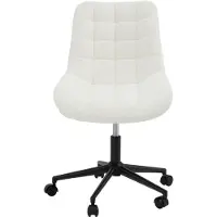 Idimex Draaistoel TASK met bouclé-stofbekleding - wit