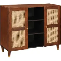 vidaXL Dressoir Bruin 90 x 33,5 x 75 cm Massief Mango Hout