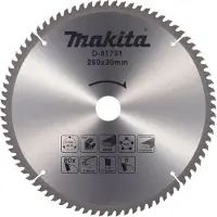 Makita Accessoires Afkortzaagblad div. materialen 260x30x2,6 80T 5g - D-81751