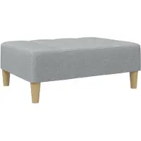 vidaXL Voetenbank 77x55x31 cm stof lichtgrijs