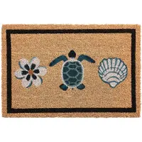 Beliani PANABO - Deurmat - Naturel - 40 x 60 cm - Kokosvezel/PVC
