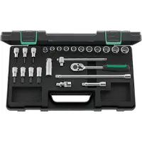 Stahlwille Dopsleutelset | 24-delig 3/8 inch | sleutelwijdtes 8-19 mm | aantal tanden 30 12-kant | 1 stuk - 96021223 96021223