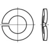 Toolcraft 105857 Veerring Binnendiameter: 16.2 mm DIN 128 Verenstaal Thermisch verzinkt 250 stuk(s)