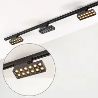 LumenXL Zwarte 1-fase railsysteem van 1,5 meter met Varo spots 3000K