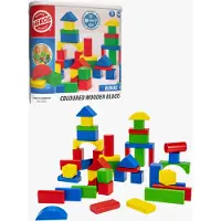 Heros Houten Blokken Gekleurd – Blokken – 100 Bouwblokken – Grote Set – FSC Hout – Gemaakt in Duitsland – Creatief Bouwen – Vanaf 1 Jaar