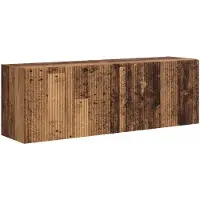 vidaXL TV Wandkast 2 st Oud Hout Bewerkt hout