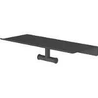 Hotbath &More Dubbele handdoek haak voor Planchet serie Geborsteld zwart PVD